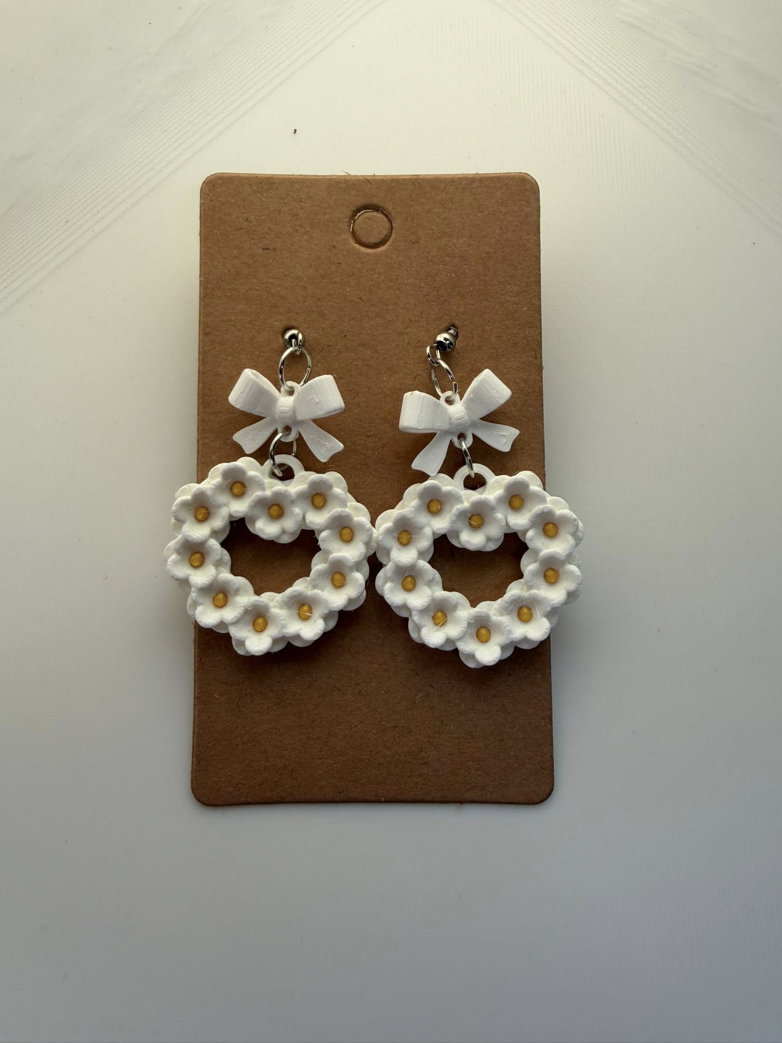 Heart Flower Earring (Dangle)