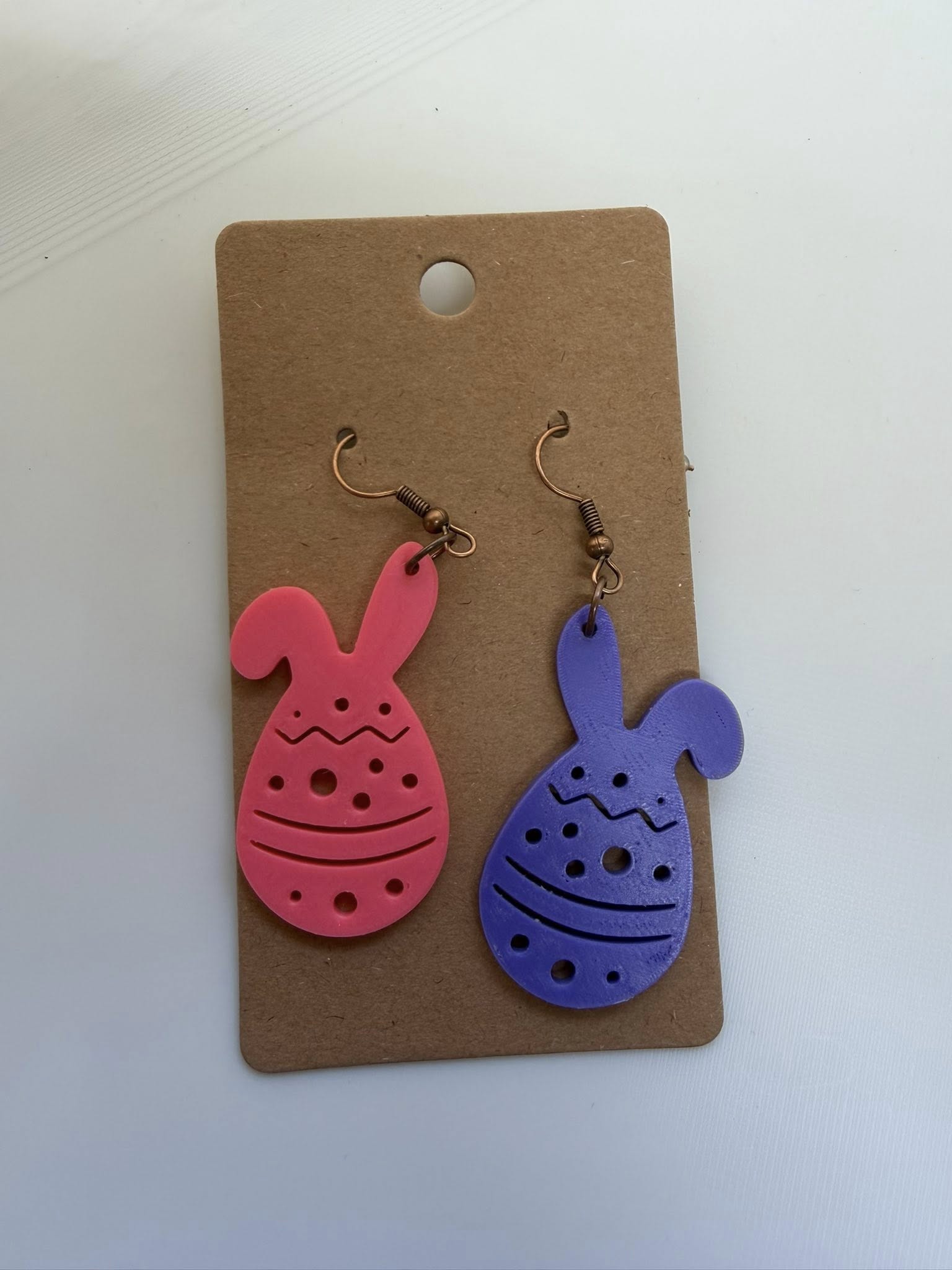 Easter Bunny Egg Earrings (Dangle)