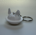 Hen on a Nest Keychain