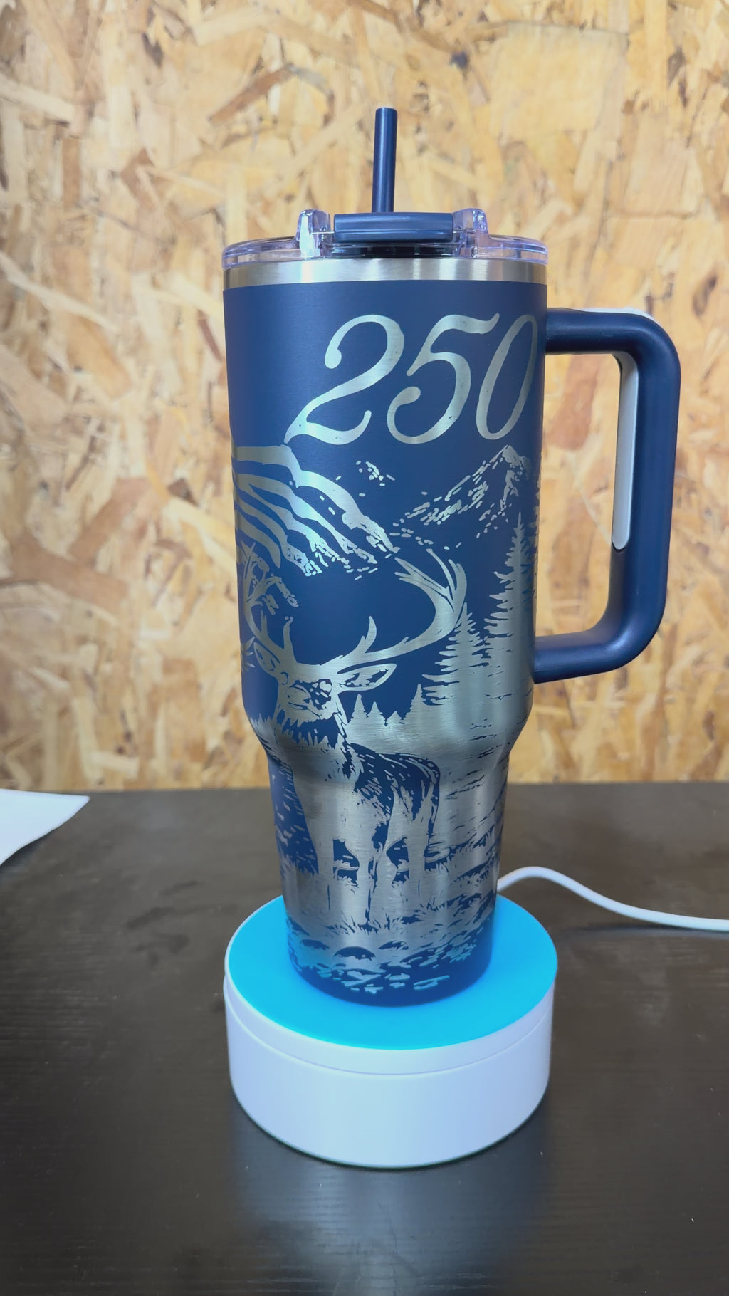 40oz Tumbler Stainless Steel American 250th Birthday Wrap - Navy